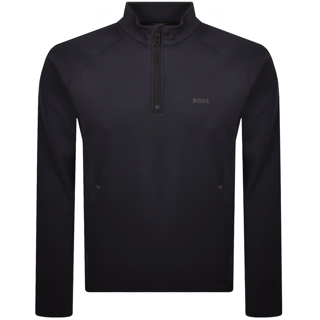 Boss Athleisure BOSS Quarter Zip Active Sweatshirt Blue